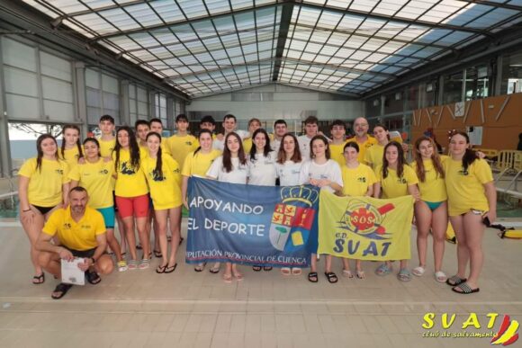 Discretos puestos para los nadadores y nadadoras del SVAT Tarancón y Guardavidas de Cuenca en el II Campeonato Regional de Distancias Cortas en Salvamento y Socorrismo disputado en Quintanar de la Orden