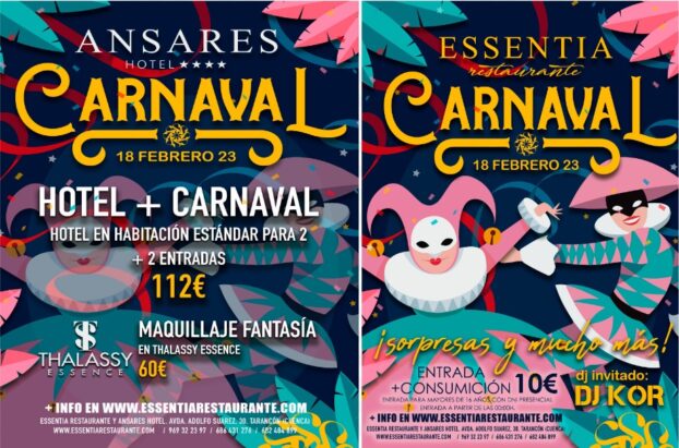 Vive el Carnaval de Tarancón en Essentia Restaurante y Hotel Ansares