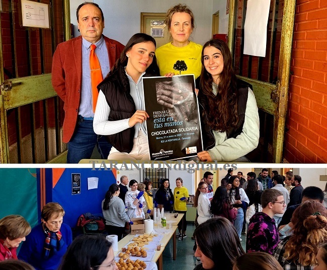 Manos Unidas celebra la habitual «Chocolatada Solidaria» en el IES La Hontanilla de Tarancón