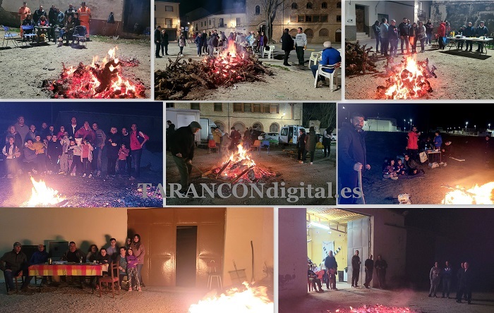 Noche de hogueras en Tarancón en la víspera de San José