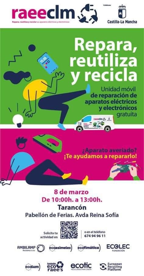 Este miércoles en Tarancón unidad móvil de reparación de aparatos eléctricos y electrónicos gratuita