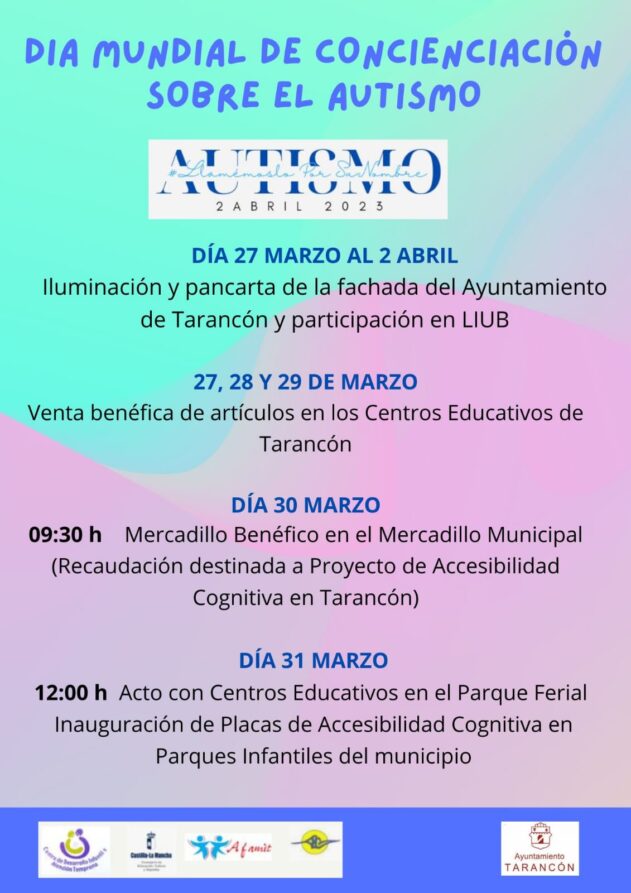 Tarancón se suma al día internacional de concienciación sobre el Autismo que se celebra el 2 de abril