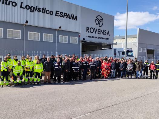 Alrededor de 110 efectivos participan en el simulacro de la empresa Tradecorp/Ascenza para garantizar el correcto funcionamiento de los mecanismos de respuesta
