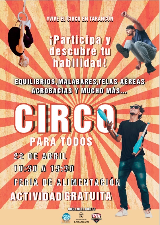Este sábado 22 de abril en el Pabellón de Ferias de Tarancón «Taller de Circo»