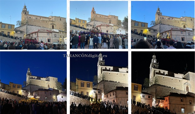 La procesión de Paz y Amor de Jueves Santo en Tarancón brilla con luz propia en la bajada al Caño de todas las imágenes y el Encuentro en la Plaza de la Constitución