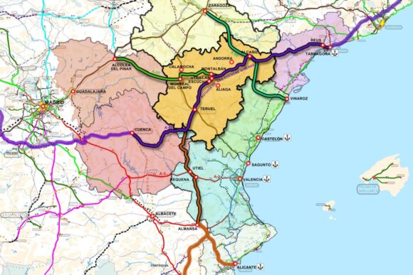 Teruel Existe pide un “Arco Mediterráneo interior” conectando siete autovías para vertebrar el país y no aislar territorios