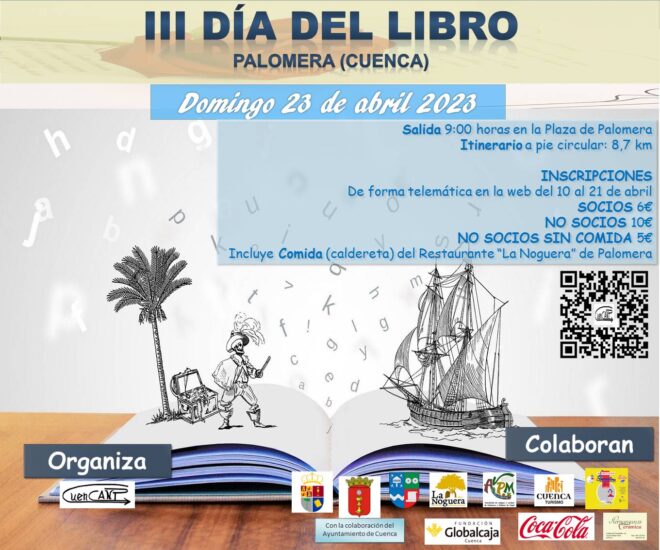 El domingo 23 de abril, la Asociación Cultural “CuenCANP” celebrará el III DÍA DEL LIBRO en Palomera (Cuenca)
