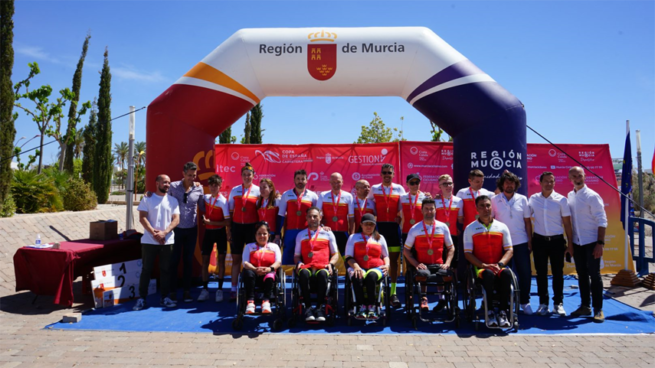 Luis Miguel García Marquina, con la selección española Para Olímpica de Ciclismo en la Copa del Mundo