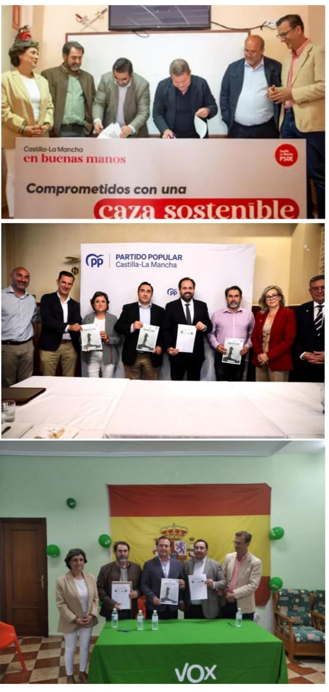 El sector cinegético logra la adhesión del PSOE, PP y VOX al pacto por la caza