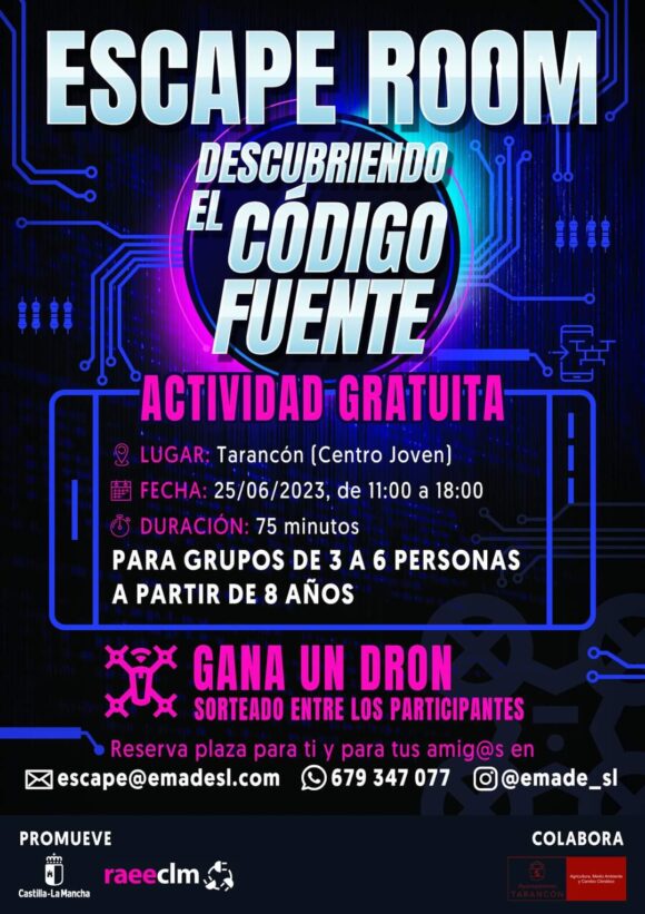 El Escape Room de RAEE CLM “Descubriendo el código fuente” llega a Tarancón dirigido a todos los públicos a partir de 8 años