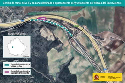 Mitma cede al Ayuntamiento de Villares del Saz un tramo de la antigua autovía A-3