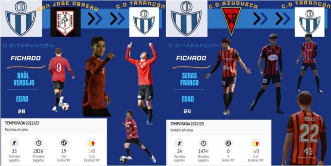 Dos nuevos fichajes del CD Tarancón, este martes, con lo que son 12 ya los jugadores confirmados para la próxima temporada
