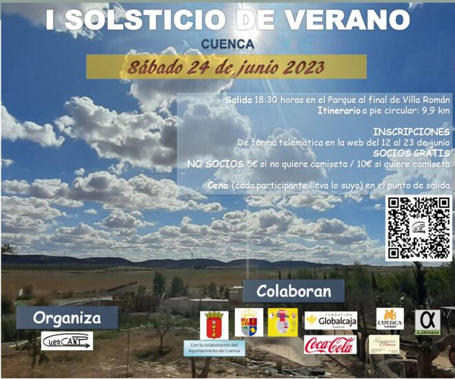 El sábado 24 de junio se desarrollará el I SOLSTICIO DE VERANO en Cuenca capital