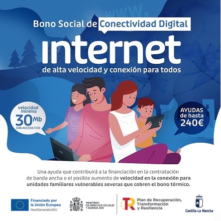 Castilla-La Mancha anima a solicitar a los consumidores vulnerables severos el Bono Social de Conectividad