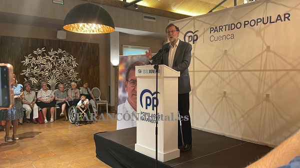 Rajoy apoya en el Rte. Essentia de Tarancón a los candidatos del PP en la provincia de Cuenca en un acto en la recta final de campaña