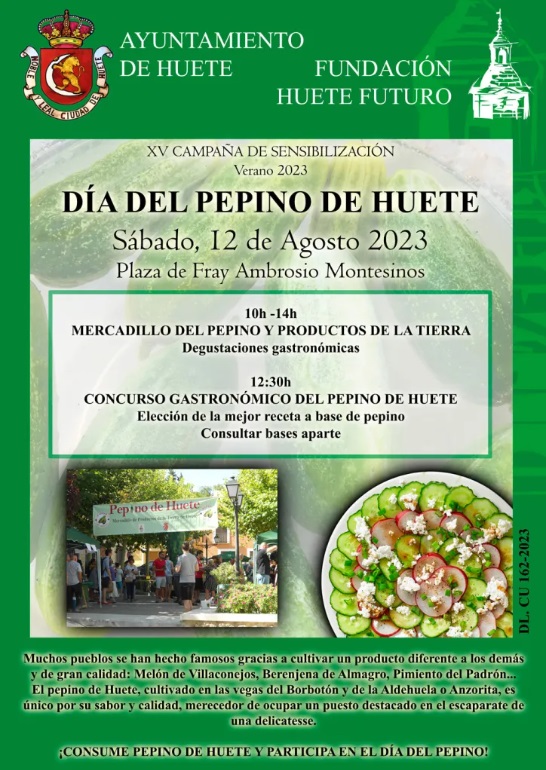 Día del Pepino de Huete: sábado 12 de agosto de 2023