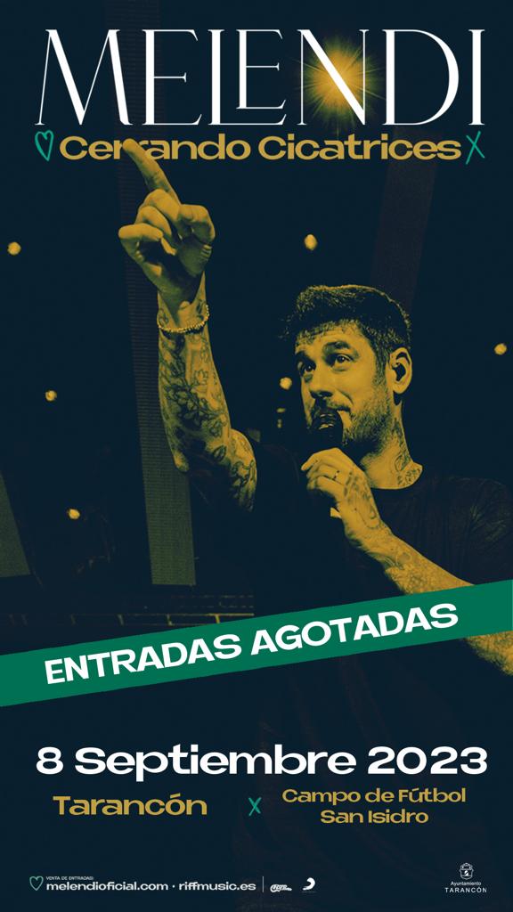 Agotadas las entradas del concierto de Melendi en Tarancón cuando falta más de un mes para las fiestas patronales