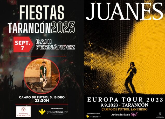 Siguen a la venta las entradas para los conciertos de Dani Fernández y Juanes dentro de las fiestas patronales de Tarancón