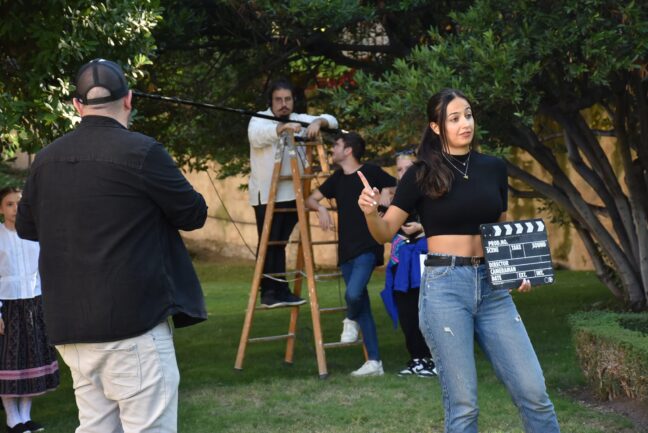 El Palacio de Diputación es uno de los escenarios elegidos para la grabación del cortometraje ‘La canción del fiordo’