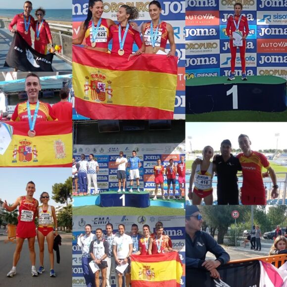 Excelente campeonato de Europa Máster de la atleta taranconera del Run Faster Almudena de la Ossa en la media Maratón y Miguel Ángel Araque del mismo equipo.