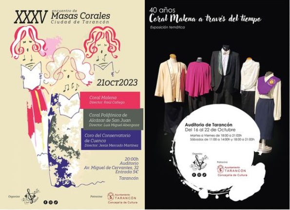 La Coral Malena de Tarancón celebra este sábado 21 de octubre el XXXV Encuentro de Masas Corales Ciudad de Tarancón