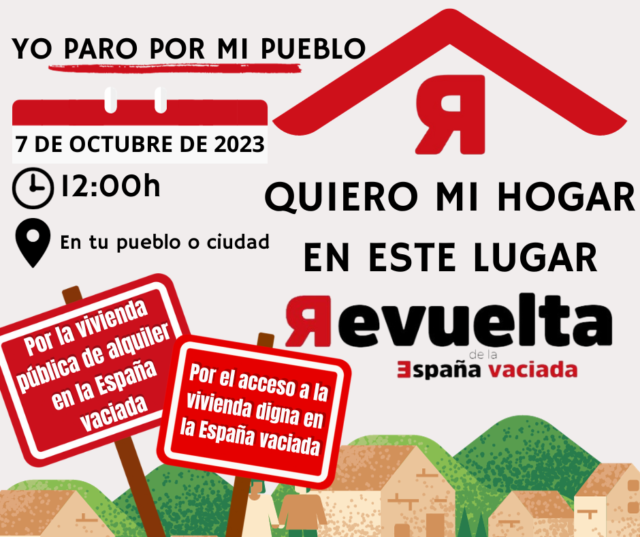 La Revuelta de la España vaciada reclamará este sábado en Tarancón y varias poblaciones de Cuenca viviendas dignas en igualdad para los pueblos