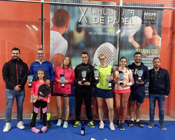 Rubén Escudero, David Cabrera, Patricia Pérez-Moneo y Anabel Blanco se proclaman campeones del X Circuito de Pádel de la Diputación de Cuenca