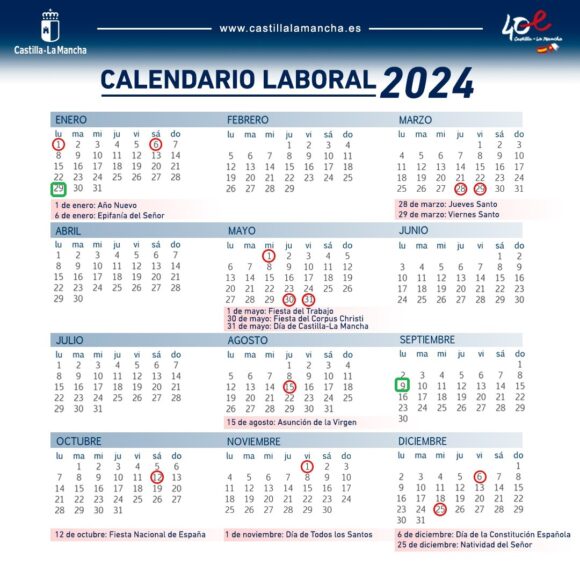 Calendario de Festivos 2024 en Cuenca y Tarancón: Fechas Oficiales y Locales