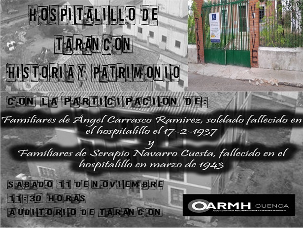 La ARMH de Cuenca organiza para este sábado en Tarancón una jornada bajo el título «Hospitalillo de Tarancón. Historia y Patrimonio»