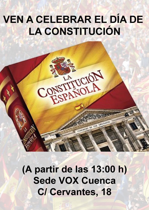 VOX asiste a la lectura del manifiesto de Denaes frente a la sede del PSOE de Cuenca