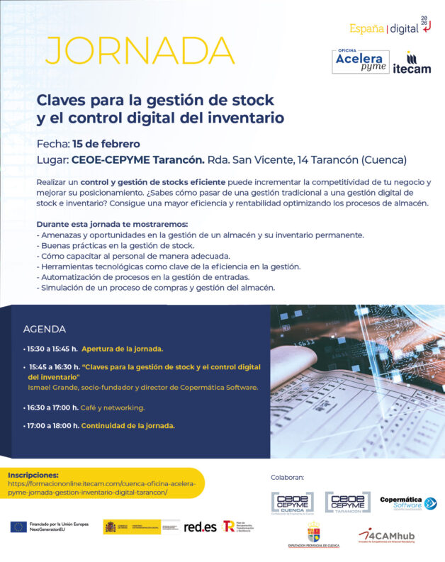 Jornada Formativa «Claves para la Gestión de Stock e Inventario Digital» en Tarancón