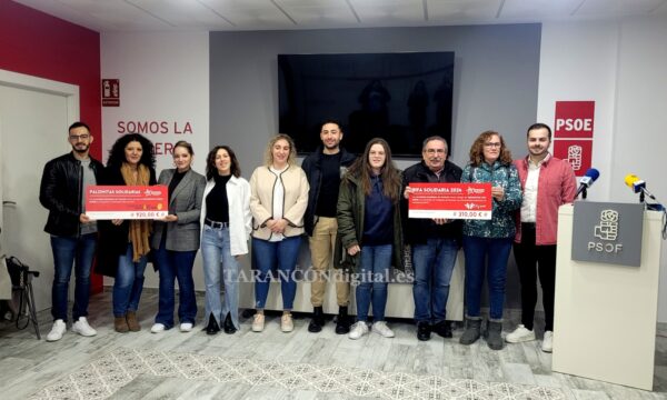 Juventudes Socialistas de Tarancón entregan la recaudación de las actividades solidarias realizadas en Navidad