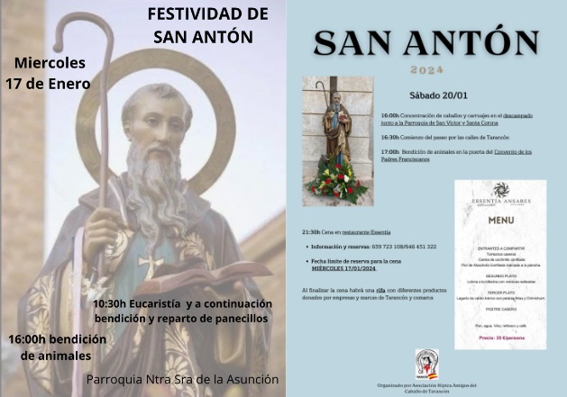 Tarancón celebrará la Festividad de San Antón con una serie de actividades religiosas y culturales