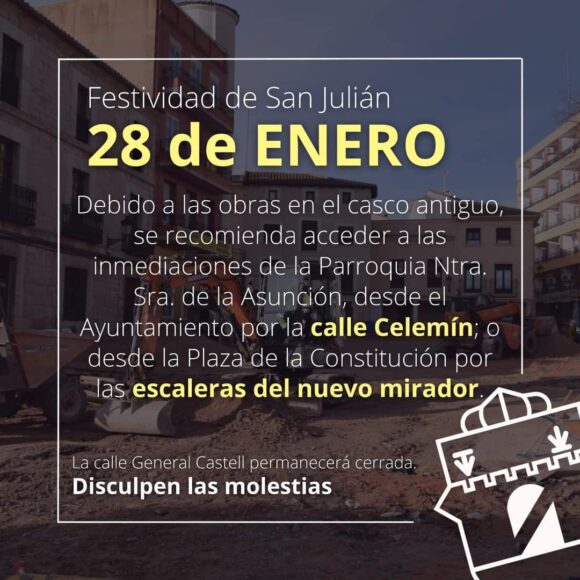Comunicado de acceso a la parroquia Ntra. Sra. de la Asunción para la festividad de San Julián en Tarancón