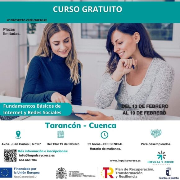 Impulsa tu futuro con la Formación en Fundamentos Básicos de Internet y Redes Sociales de la Asociación Impulsa y Crece en Tarancón