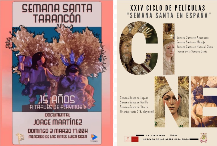 El Mercado de las Artes Luisa Sigea de Tarancón acoge el XXIV Ciclo de Películas de Semana Santa en España y Documental por el XV Aniversario de Playmobil