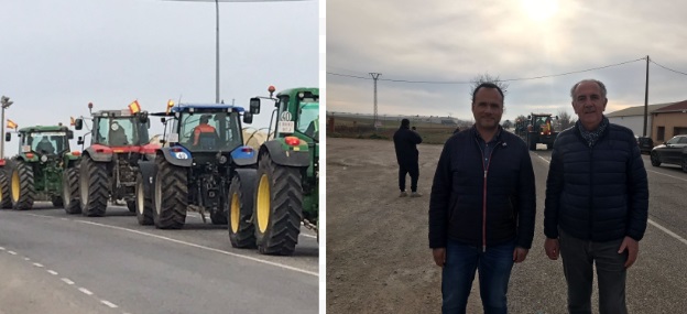 El PP de Tarancón ha apoyado hoy con su presencia a los agricultores en su manifestación en la Avda. Adolfo Suárez