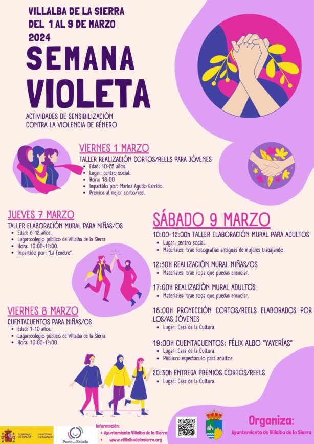 El ayuntamiento de Villalba de la Sierra ha organizado una semana llena de encuentros, actividades y talleres enmarcados en la celebración del Día Internacional de la Mujer el próximo 8 de marzo