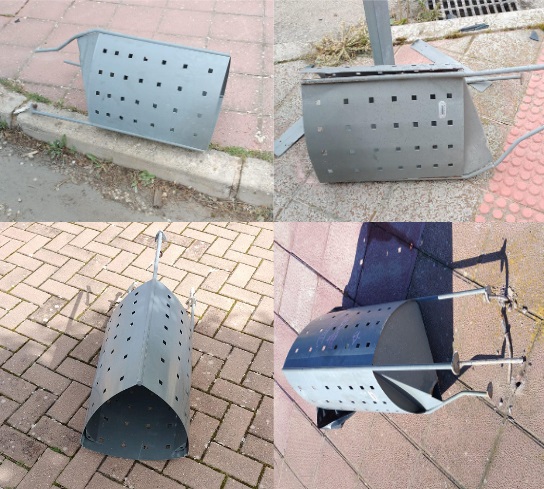 Nuevo acto de vandalismo en las papeleras de las inmediaciones del parque de la Juventud en Tarancón