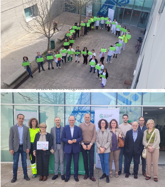 Un lazo solidario contra el cáncer en el (CEDT) de Tarancón pretende visibilizar la importancia del cribado de cáncer de colon