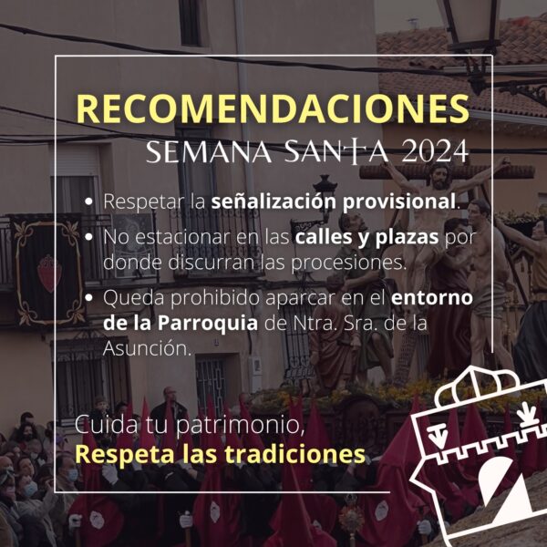 La Policía Local de Tarancón solicita colaboración ciudadana para garantizar la seguridad durante las procesiones de Semana Santa lo