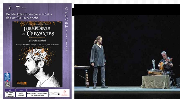 La representación teatral «Ejemplares de Cervantes» llega este sábado 13 de abril al Auditorio Municipal de Tarancón