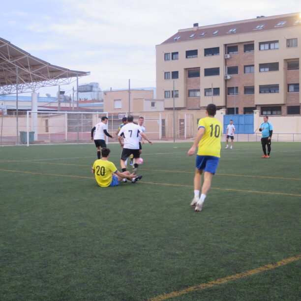 Con la derrota del equipo Xandros-Reyuplas-Go Gym en la jornada décimo novena, el Lomar CF se afianza en el liderato en solitario de la Liga Local de Fútbol 7, Memorial David Gómez.
