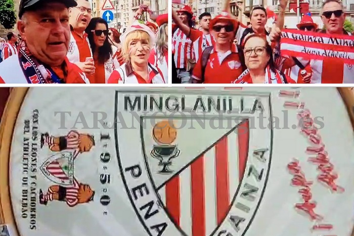 La Peña Gainza de Minglanilla asiste a Sevilla para animar al Athletic de Bilbao en la Final de la Copa del Rey