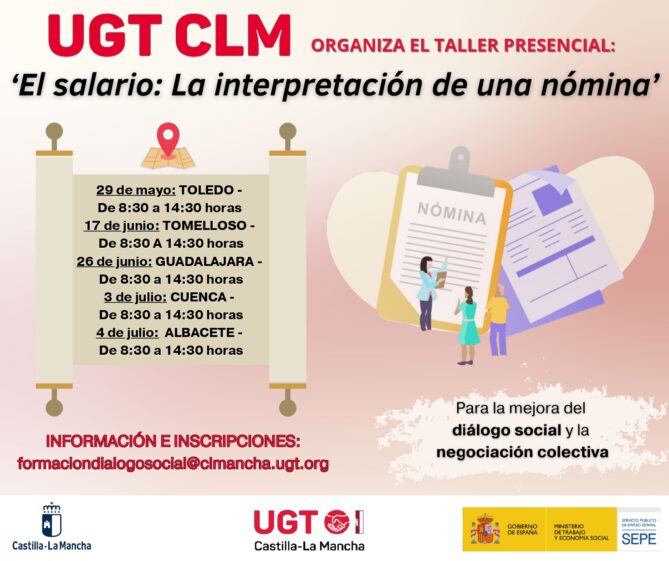 UGT Castilla-La Mancha forma a sus delegados y delegadas sobre cómo interpretar una nómina