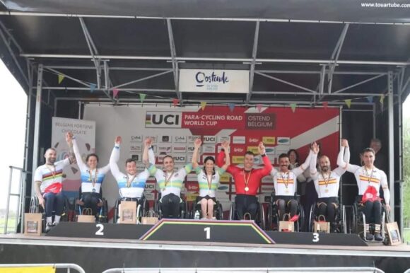 Luis Miguel García Marquina, bronce en Team Relay de la Copa del Mundo con la selección española  Para olímpica en Bélgica.