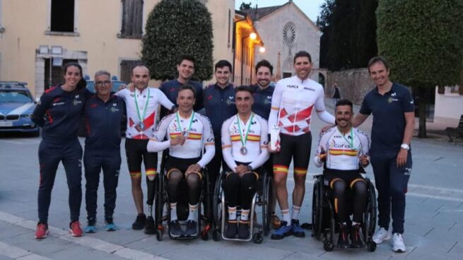 Luis Miguel García Marquina, repite en Italia, la medalla de Bélgica en la Copa del Mundo de ciclismo Paralímpico con la selección española.