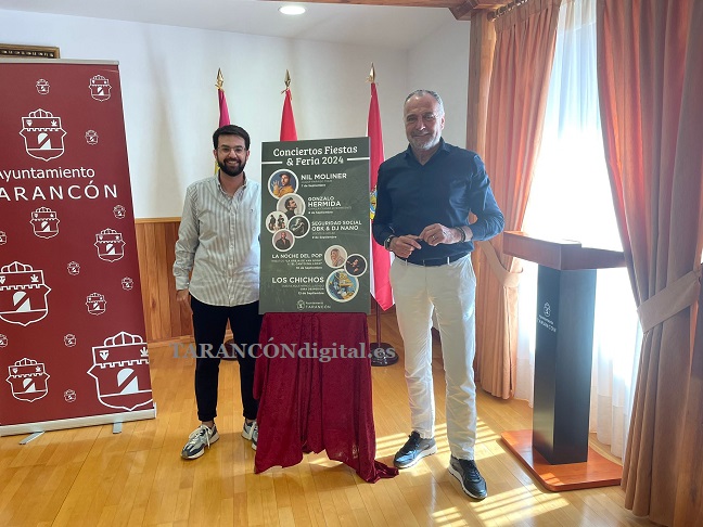 Nil Moliner, Gonzalo Hermida, Seguridad Social, OBK y Los Chichos serán los conciertos más destacados de las Fiestas Patronales de Tarancón 2024