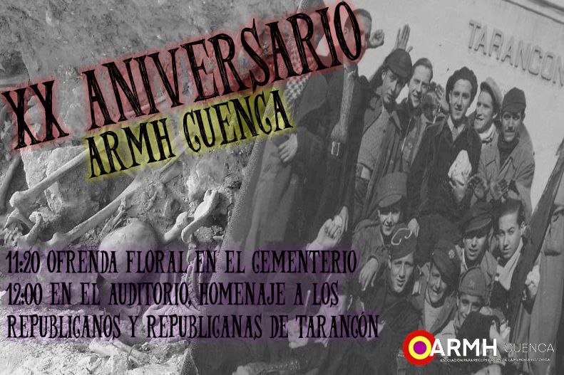 El próximo mes de junio ARMHCUENCA cumple 20 años de actividad memorialista