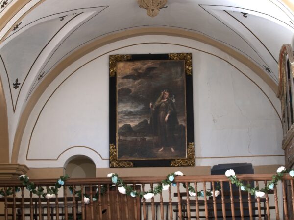 La Diputación de Cuenca restaura el cuadro de Santa Rosalía de Palermo y lo devuelve a la parroquia de Pineda de Cigüela